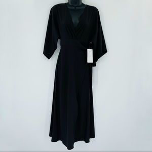 Athleta Calistoga wrap dress black coverup New women's size Small
